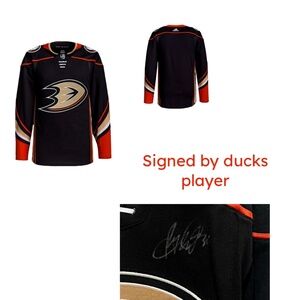 ADIDAS DUCKS HOME ANAHEIM DUCKS AUTHENTIC NHL JERSEY Signed by  Ryan Getzl  XL